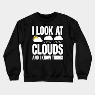 I Look At Clouds And I Know Things Crewneck Sweatshirt